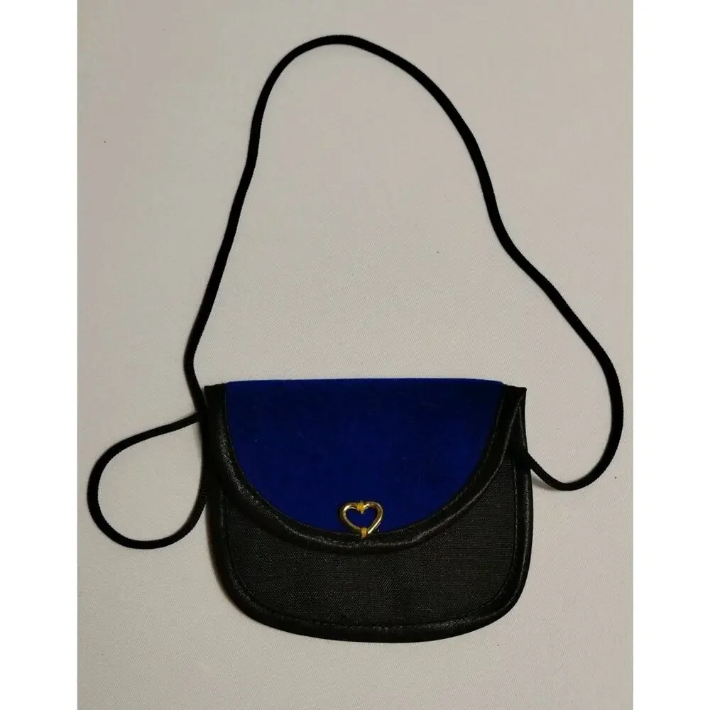 Vintage Dark Blue Velvet Doll Dress 13